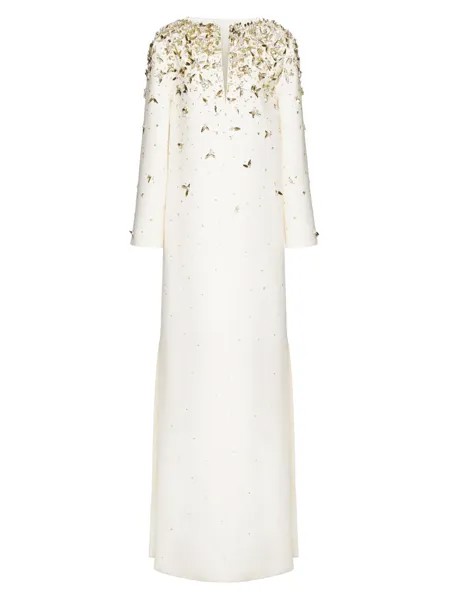 Вечернее платье Crepe Couture с вышивкой Valentino, слоновая кость