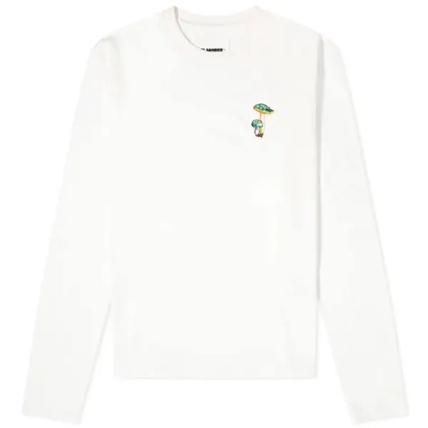 Свитшот Jil Sander Plus Long Sleeve Mushroom, белый