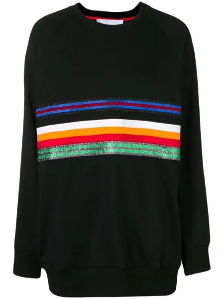 No Ka' Oi oversized stripe front sweatshirt