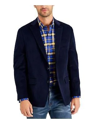 CLUBROOM Мужской темно-синий однобортный спортивный пиджак классического кроя стрейч 42R