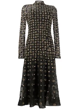 Temperley London платье Crossbone Lattice с кристаллами