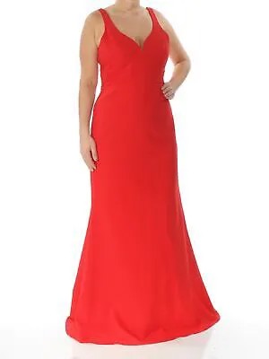 JILL STUART Женское красное платье для выпускного вечера без рукавов с V-образным вырезом в полный рост 12