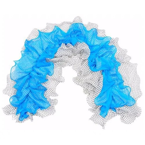 Элегантный женский бело-синий шарфик 828507