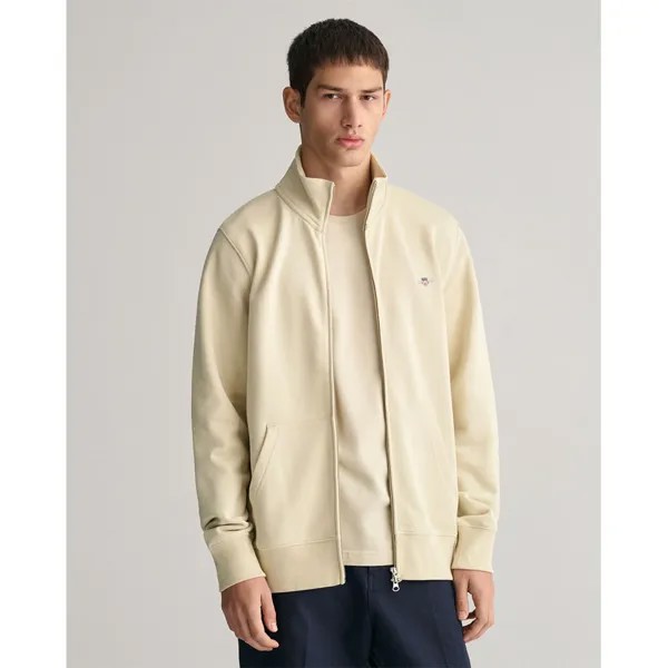 Свитер Gant Reg Shield Half Zip, бежевый