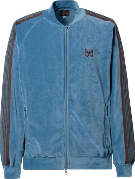 Куртка Needles Velour Track Jacket 'Blue Grey', синий