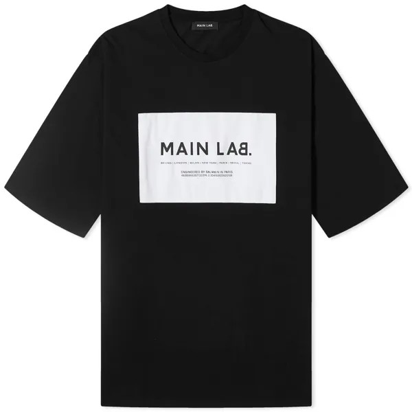 Футболка Balmain Main Lab Logo, цвет Black & White