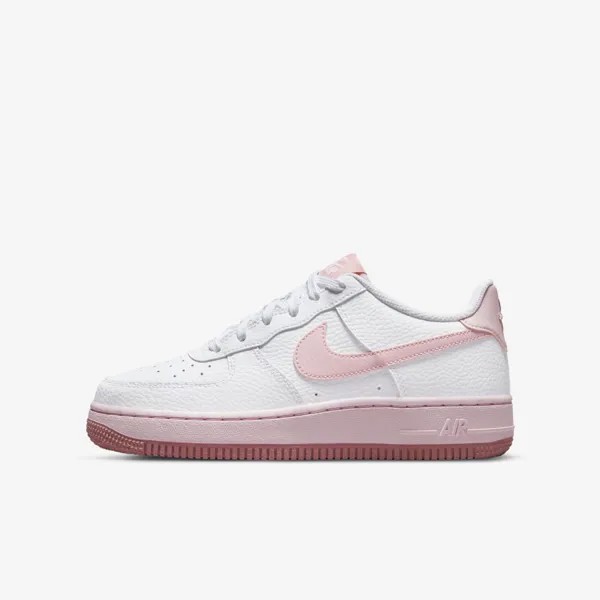 Бело-розовые кроссовки Nike Air Force 1 GS CT3839-107