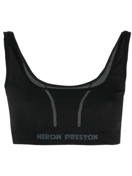 Heron Preston спортивный бюстгальтер с логотипом, черный