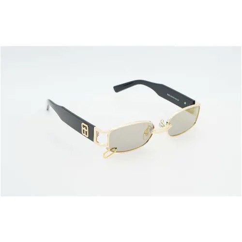 Солнцезащитные очки Premier, прямоугольные, оправа: пластик, с защитой от УФ, черный