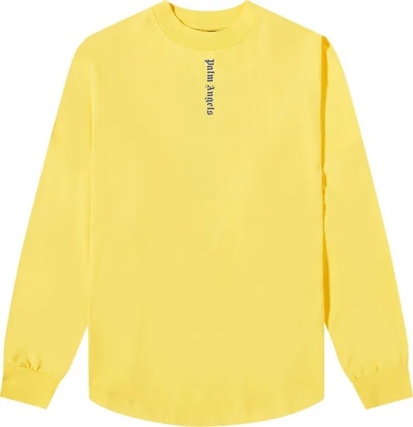 Лонгслив Palm Angels NS Logo Over Tee Long-Sleeve 'Yellow/Navy Blue', желтый