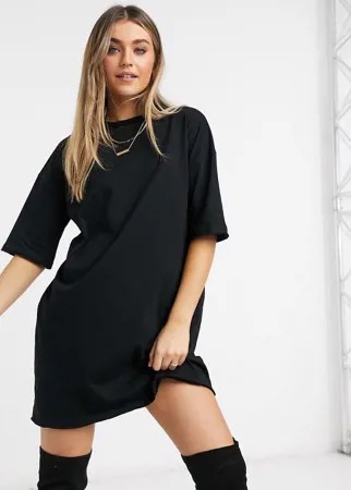 Черное платье-футболка ASOS DESIGN-Черный