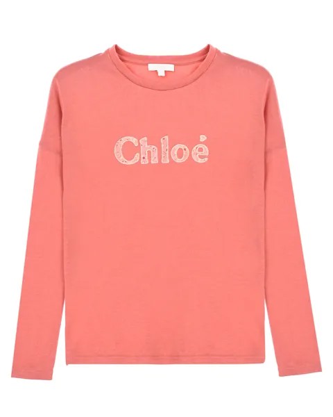 Розовая толстовка с логотипом Chloe детская
