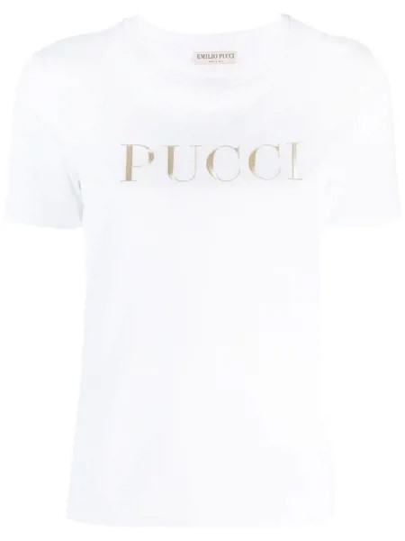 Emilio Pucci футболка с вышитым логотипом