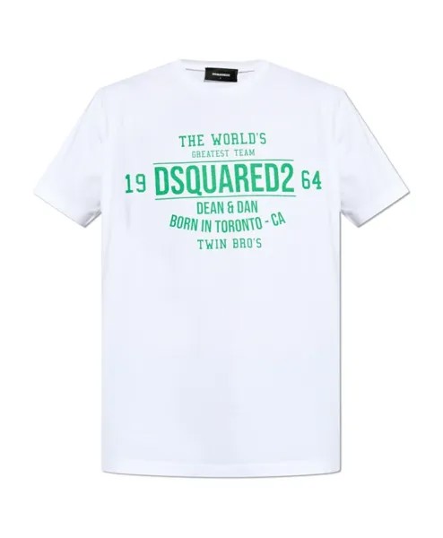 Футболка с принтом Dsquared2, белый