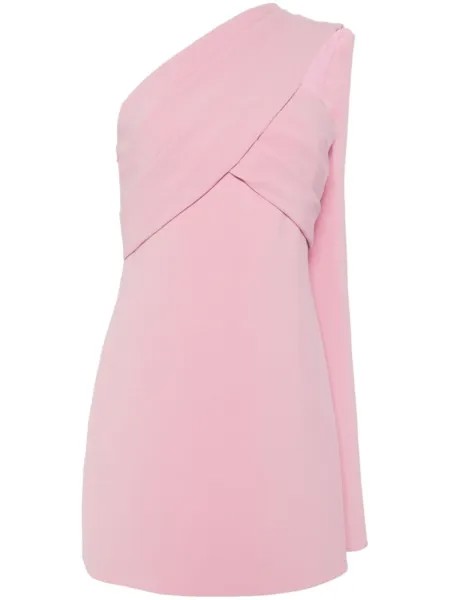 Elie Saab креповое платье мини на одно плечо, розовый