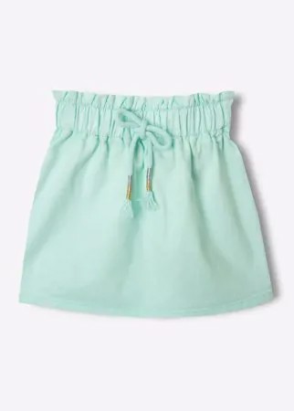 Мятная джинсовая юбка Paperbag для девочки Gloria Jeans