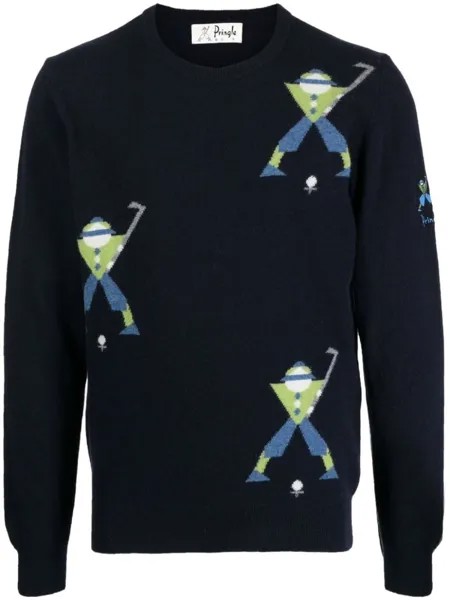 Джемпер Geometric George Golf Pringle of Scotland, синий