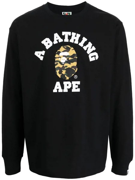A BATHING APE® топ с длинными рукавами и логотипом