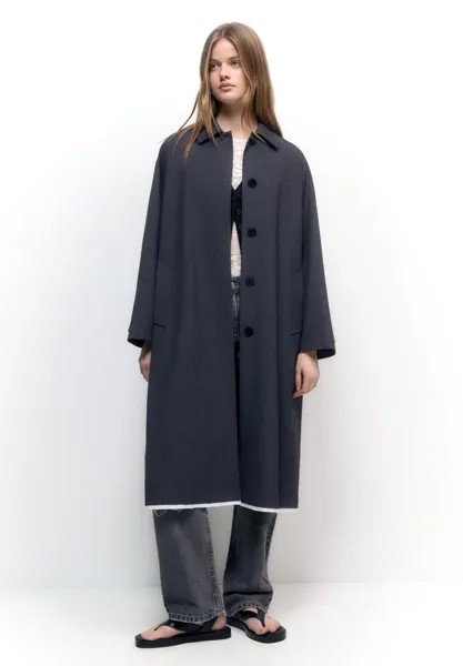 Классическое пальто OVERSIZE PULL&BEAR, цвет grey
