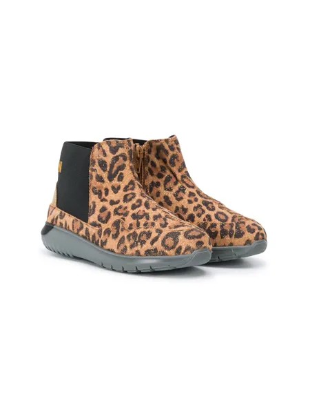 Hogan Kids ботинки с леопардовым принтом и блестками