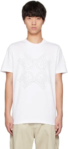 Белая футболка с монограммой Moncler