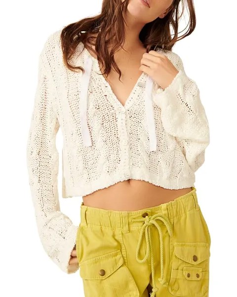 Свитер Free People Robyn Cardi, белый