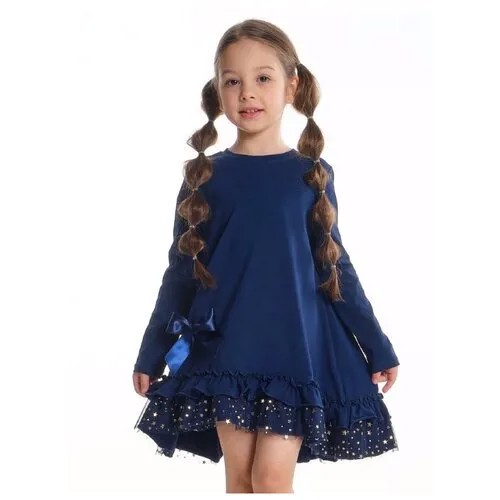 Платье Mini Maxi, хлопок, размер 110, синий