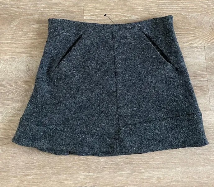 Серая мини-юбка MARNI Winter Edition 2009 из твидовой букле из натуральной шерсти 42 6US S