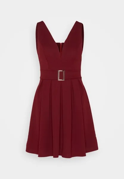 Платье из джерси Debbie Buckle Skater Dress WAL G, цвет wine