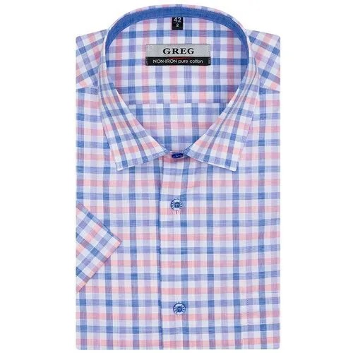 Рубашка GREG, размер 46, голубой