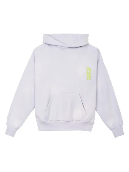 Худи из плотного флиса с логотипом Purple Brand, серый