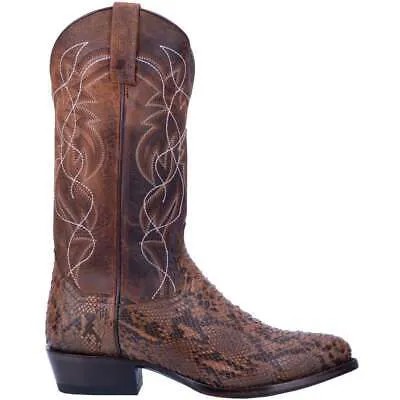 Мужские коричневые классические ботинки Dan Post Manning Python Round Toe Cowboy DP3037