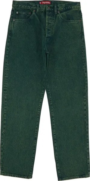 Джинсы Supreme Regular Jean 'Overdyed Green', зеленый