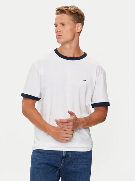 Футболка узкого кроя Tommy Jeans, белый