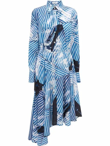 JW Anderson платье-рубашка асимметричного кроя