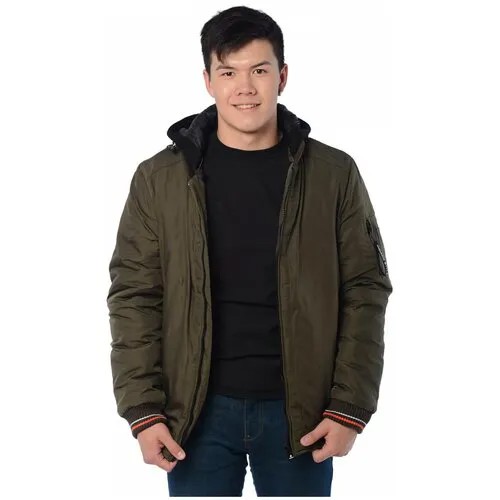 Куртка INDACO FASHION, размер 50, хаки