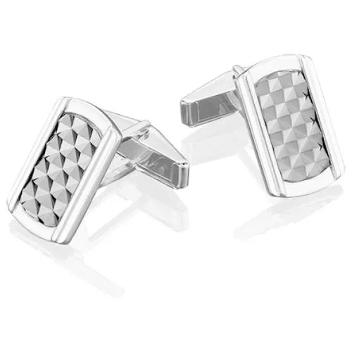 Запонки PLATINA, белое золото, 585 проба