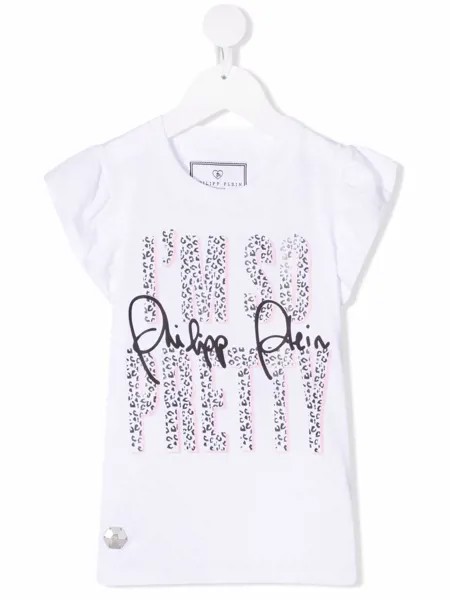 Philipp Plein Junior футболка с леопардовым принтом