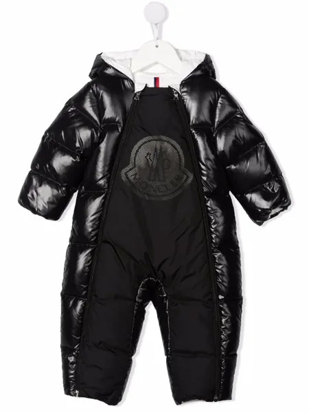 Moncler Enfant дутый комбинезон с логотипом