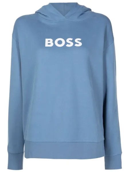 BOSS худи с логотипом, синий