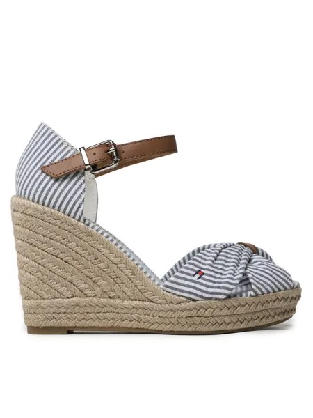 Эспадрильи Basic Seersucker High Wedge Tommy Hilfiger, синий