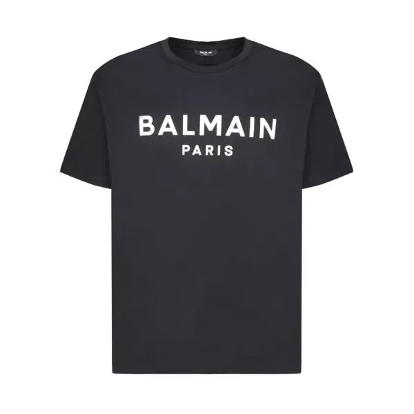 Футболка front logo t-shirt Balmain, черный