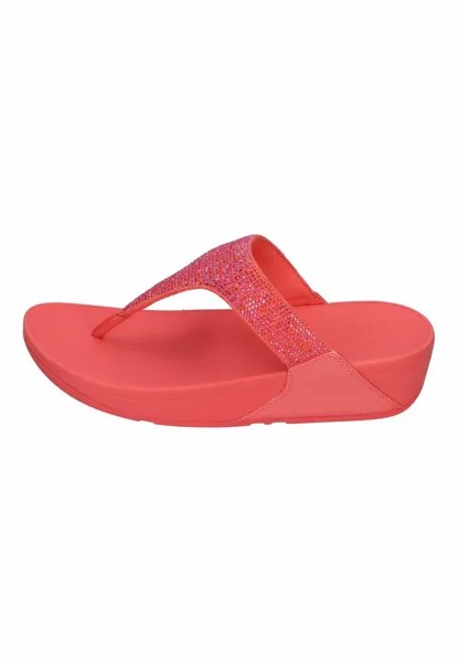 Сандалии ZEHENTRENNER LULU CRYSTAL TOE POST EC5 FitFlop, цвет rosy coral