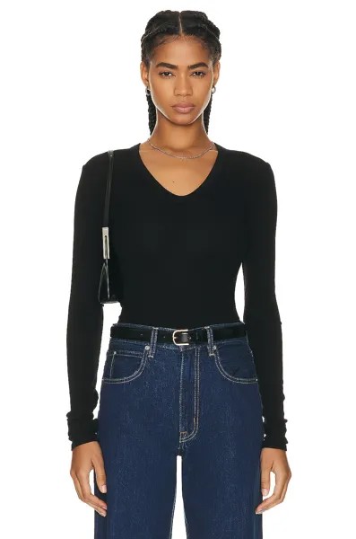 Топ Enza Costa Rib Bold Long Sleeve, черный