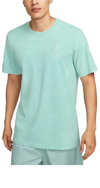 Кроссовки Nike Sportswear Club Washed-Dye T-Shirt 'Lake Green', зеленый