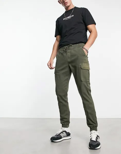 Зеленые брюки-карго с манжетами с манжетами Bolongaro Trevor