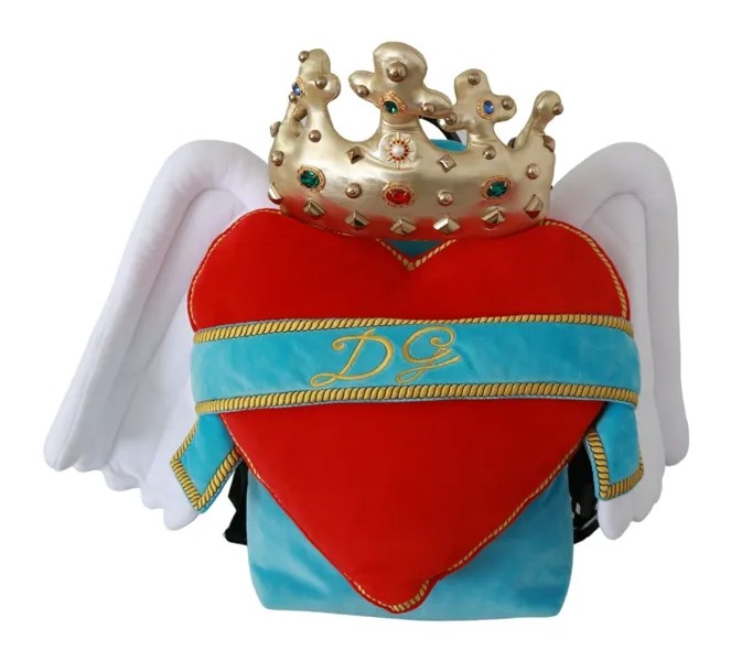 Сумка DOLCE - GABBANA Школьный рюкзак Red Blue Heart Wings DG Crown Рекомендуемая розничная цена 2500 долларов США
