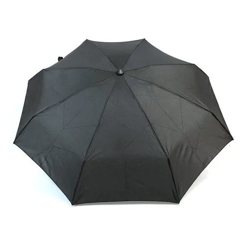 Зонт полуавтомат, 3 сложения, купол 92 см., 10 спиц, для женщин, черный