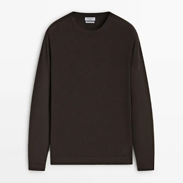 Свитер Massimo Dutti Extra Fine 100% Cashmere Wool - Studio, серо-коричневый