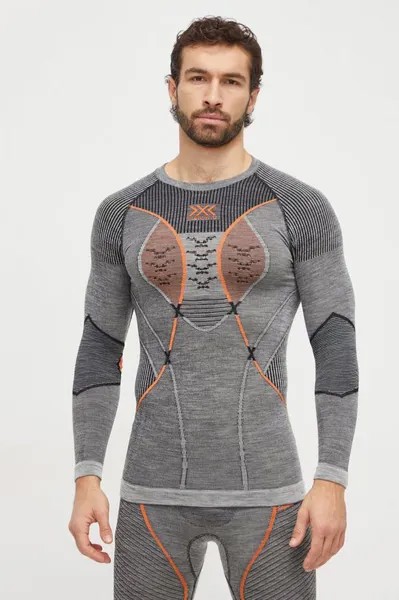 X-Bionic функциональный лонгслив Merino 4.0 X-bionic, серый